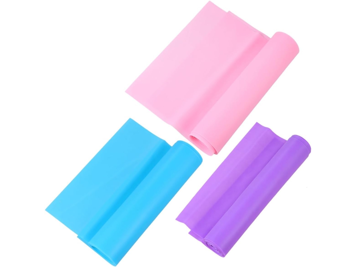 Inoomp Conjunto De 3-faixas Elásticas Antiderrapantes Para Alongamento E Treinamento Flexibilidade, Em Látex