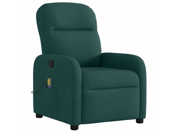 Massage Recliner Chair, Massage Recliner Chairs Vidaxl Verde Tecido