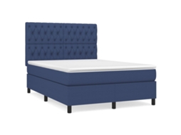 Box Spring Bed, Box Spring Beds Vidaxl Azul Tecido (140 X 200 Cm)