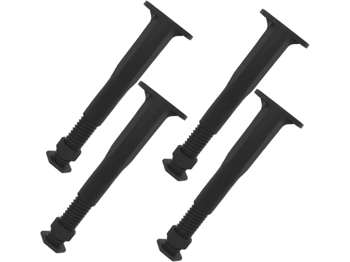 Conjunto De 4 Pés Apoio Ajustáveis Para Móveis, Pretos, Resistentes, Ideais Para Armários E Camas
