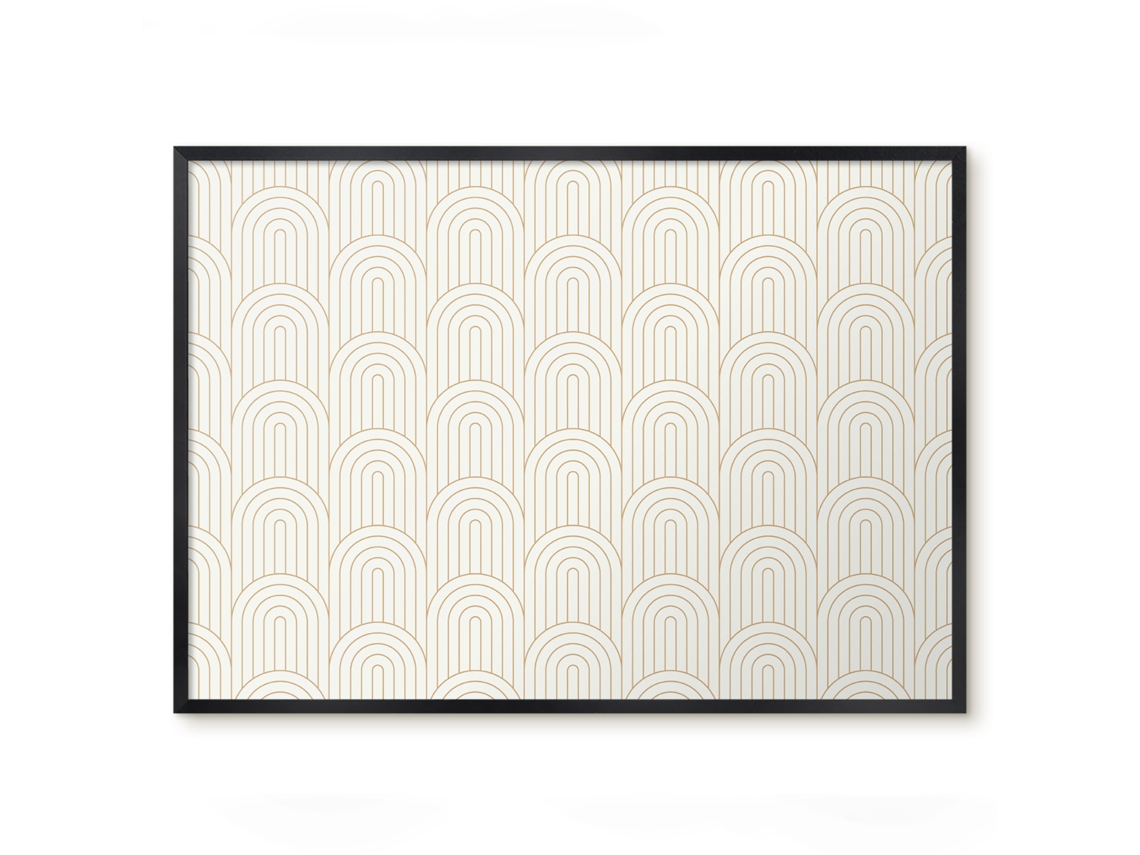 Quadro de vidro magnético com estrutura de madeira para hall de entrada Espelharte (70x50 cm)