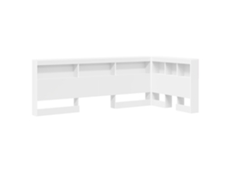 Conjunto 1 Cabeceira De Armazenamento Vidaxl Branco Madeira De Pinho Maciça (90 Cm)