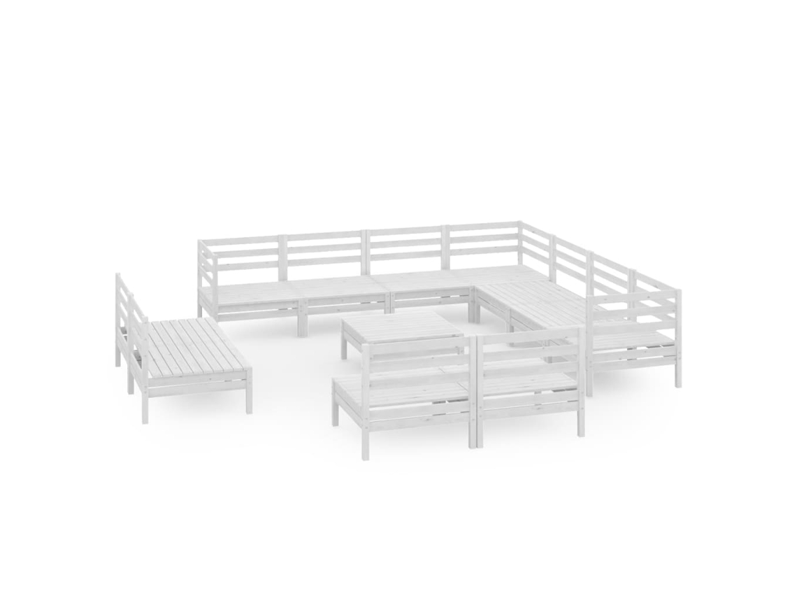 Garden Lounge Set, Garden Lounge Sets Vidaxl Branco Madeira De Pinho (n/a)
