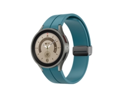 Bracelete Silicone Magnético para Samsung Galaxy Watch Ultra XIAOMOYU 47mm com Malha Verde Fluorescente