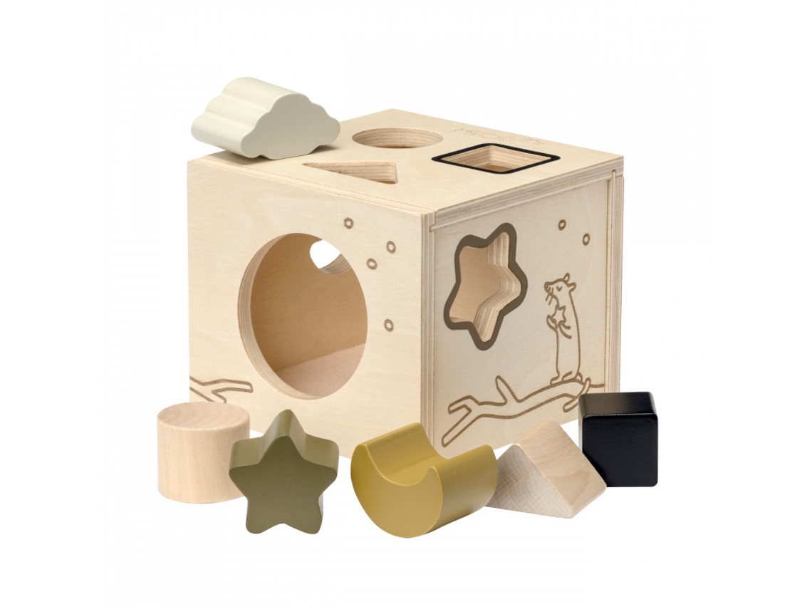 Brinquedo Educativo De Encaixe De Formas De Madeira Micki, Multicolorido