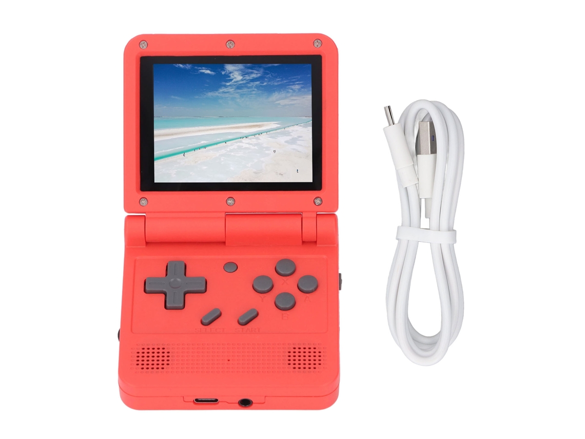 Aetheria console de Jogos Portátil V90 Vermelho Tela Ips 1020mah Usb Type C Retro 16g