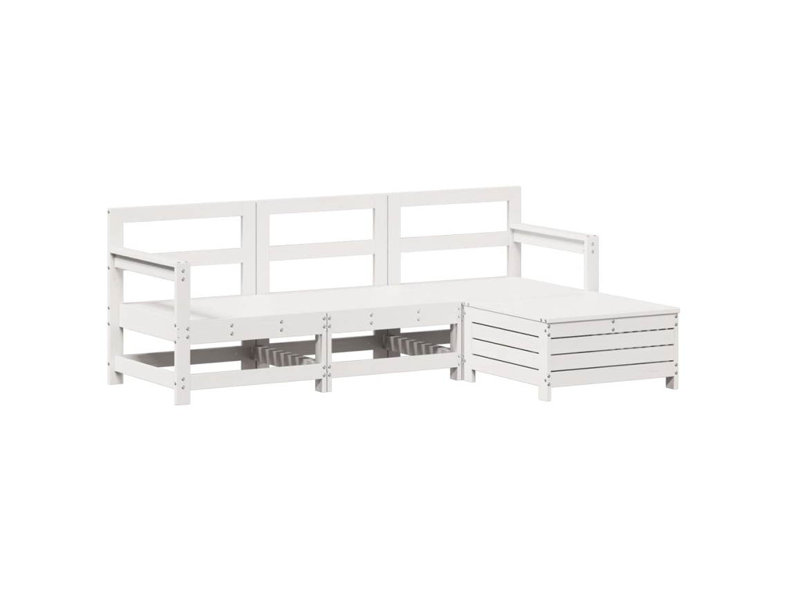 Garden Sofa Set, Garden Sofa Sets Vidaxl Branco Madeira De Pinho (n/a)