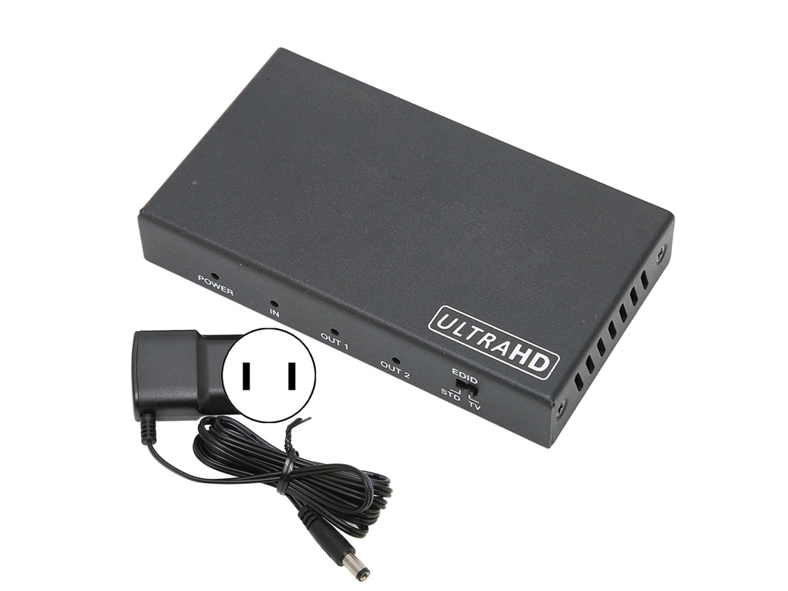 Aetheria divisor de Hd Multimedia Interface 1 Entrada 2 Saídas 4kx2k 60hz 18gbps com Adaptador Us