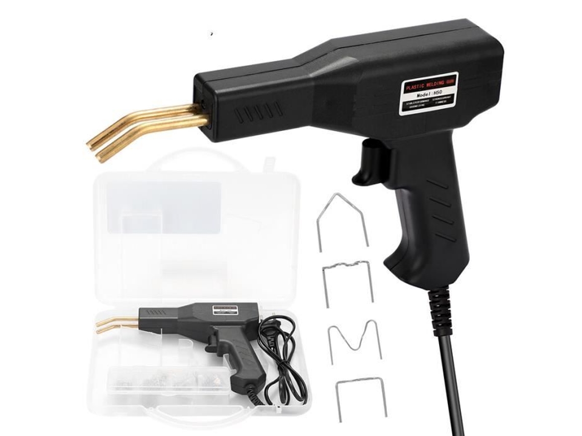 Estação de Soldagem Grampeador Quente para Plástico 50W Kit de Reparo de Pára-Choques de Carro Pvc Máquina de Solda Plugue Black2-Eu