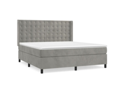 Box Spring Bed, Box Spring Beds Vidaxl Cinzeto Veludo (160 X 200 Cm)