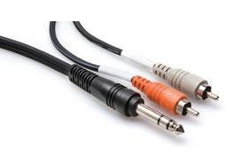 Cabo de Áudio HOSA TECHNOLOGY (Jack 6.3mm - RCA - 2 m - Multicor)