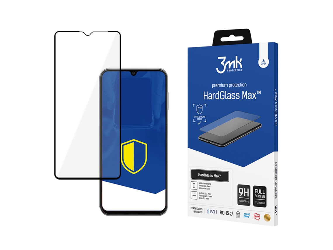 Película Protetora De Vidro 3mk Hardglass Max Para Samsung Galaxy A14 4g 5g Full Hd