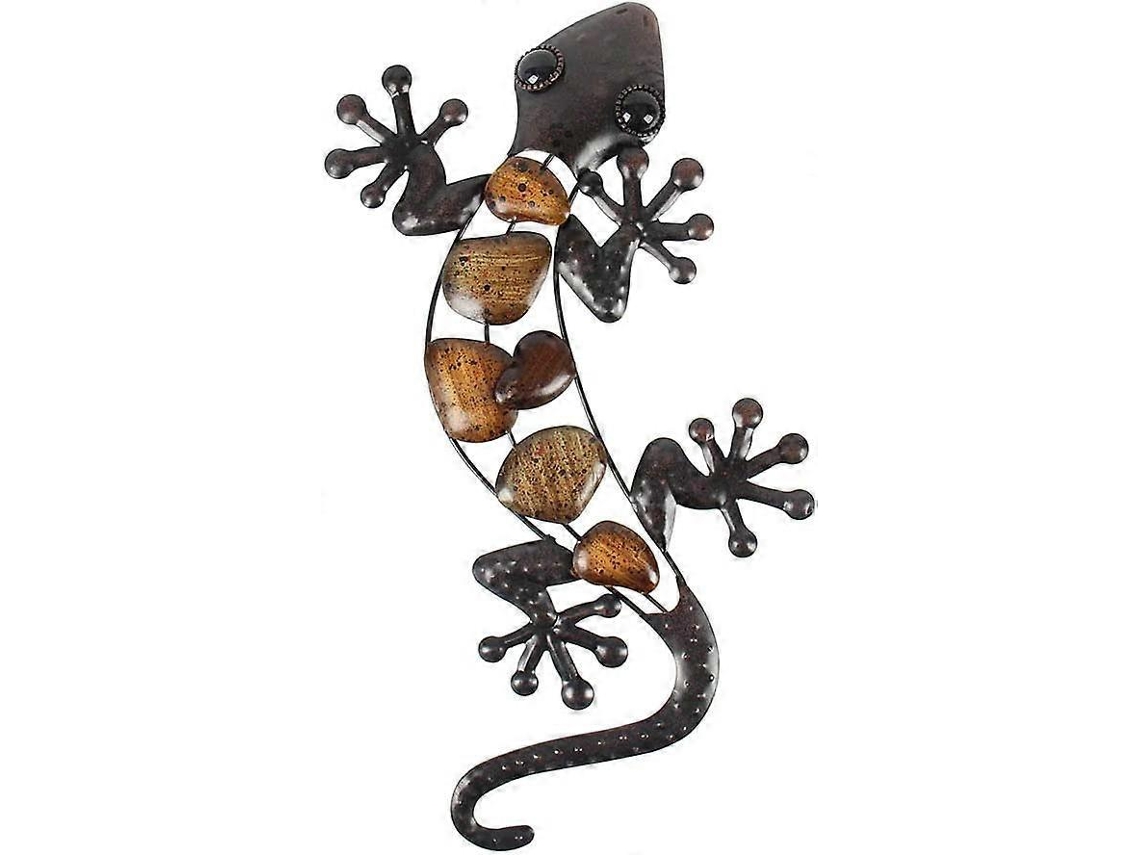 Metal Gecko Decoração De Parede Exterior Para Pátio Ou Cerca Sygo