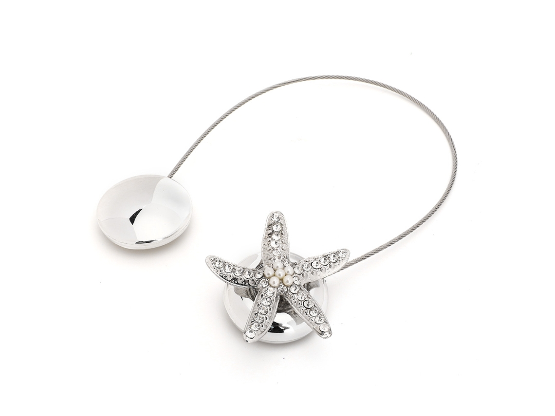 Prendedor Magnético Cortina Estiloso com Strass