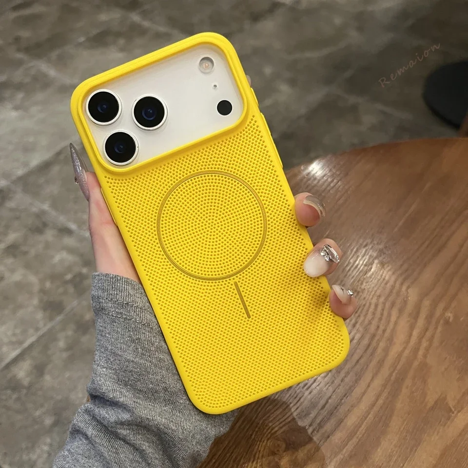 Capa Magnética Para Iphone 11 Pro (amarela), Com Superfície Fosca.