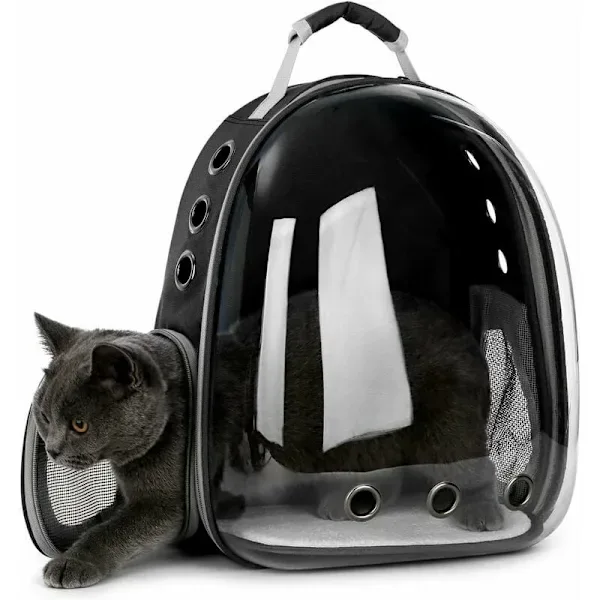 Mochila AQUAFORGE para Gatos, Transparente, Malha, Portátil, Tamanho G