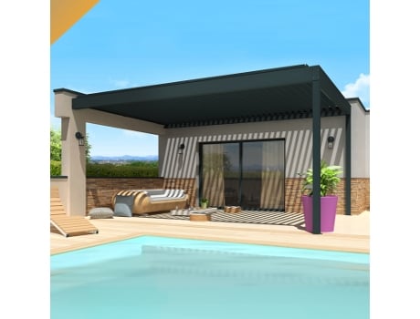PERGOLA SPINELLECinza Antracite 4,50x6,037 Motorizado com telecomando