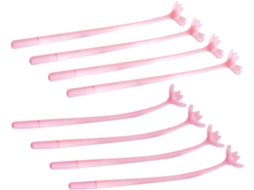 Conjunto De 8 Canetas Em Gel Genéricas, Com Estampa Flor Cerejeira,