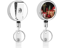 Porta Crachá Retrátil De Metal Compacto E Leve Com Clipe E Chaveiro, Ideal Enfermeiros, Professores E Funcionários