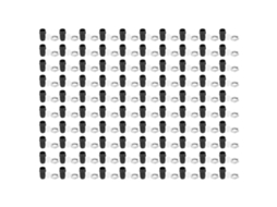 100 Peças Suportes Led De Plástico Cromado 3mm Para Diodos Emissores De Luz Preto