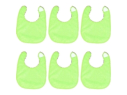 Pacote Com 6 Babadores Impermeáveis ​​para Meninas, Babador De Algodão Felpudo, Malha Lisa, Babadores Para Alimentação Infantil - Menina - 26