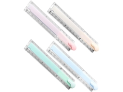 Régua Dobrável Com Marcações Nítidas Em Centímetros Para Desenho Geométrico, 30cm, Em Plástico, Design Versátil, Ideal