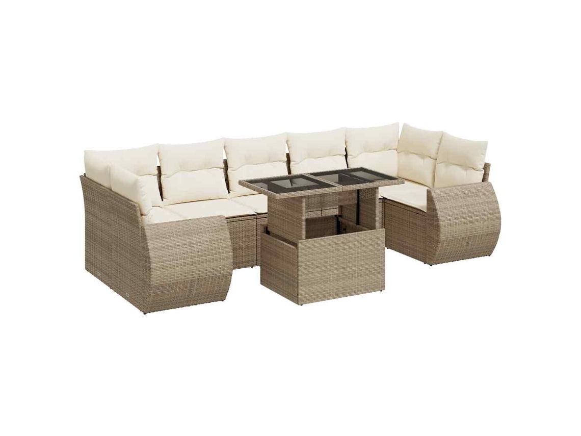 Garden Sofa Set, Garden Sofa Sets Vidaxl Bege Rattan / Vime (n/a)