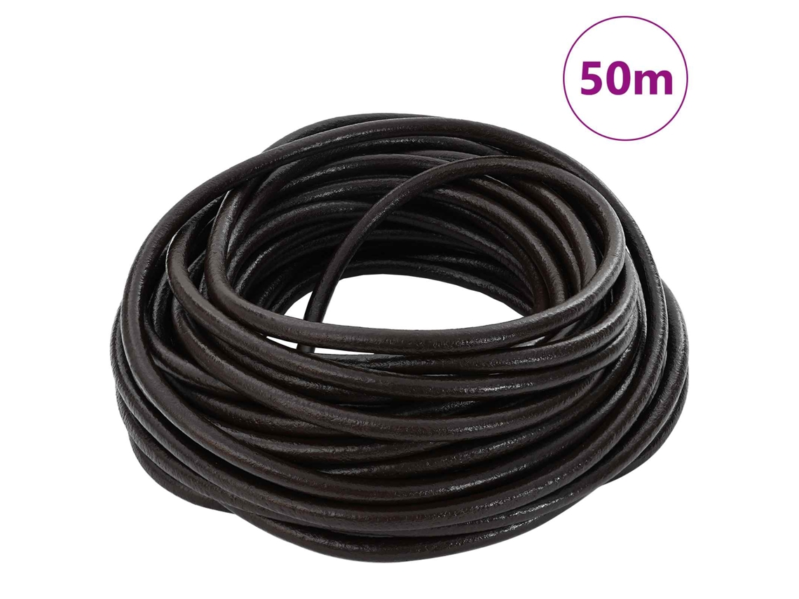 Corda de Couro Marrom Escuro Ø5 Mm X 50 M Couro HARLANV1