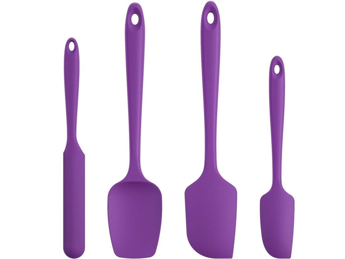 2026 set de Espátulas de Silicona Resistente Ao Calor 600°f para Cozinha e Reposteria Roxo
