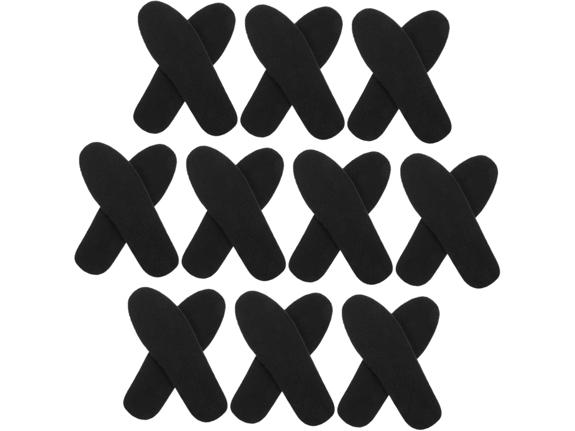 Palmilhas Galpada De Feltro Preto Grosso Para Botas, Quentes E Absorventes, Pacote Com 10 Pares, Portáteis, Ideais Para