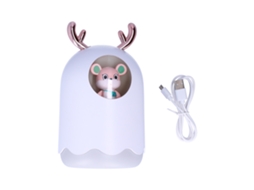 Umidificador De Ar Para Mesa Usb Com Difusor De Aromaterapia E Luz Noturna 300ml