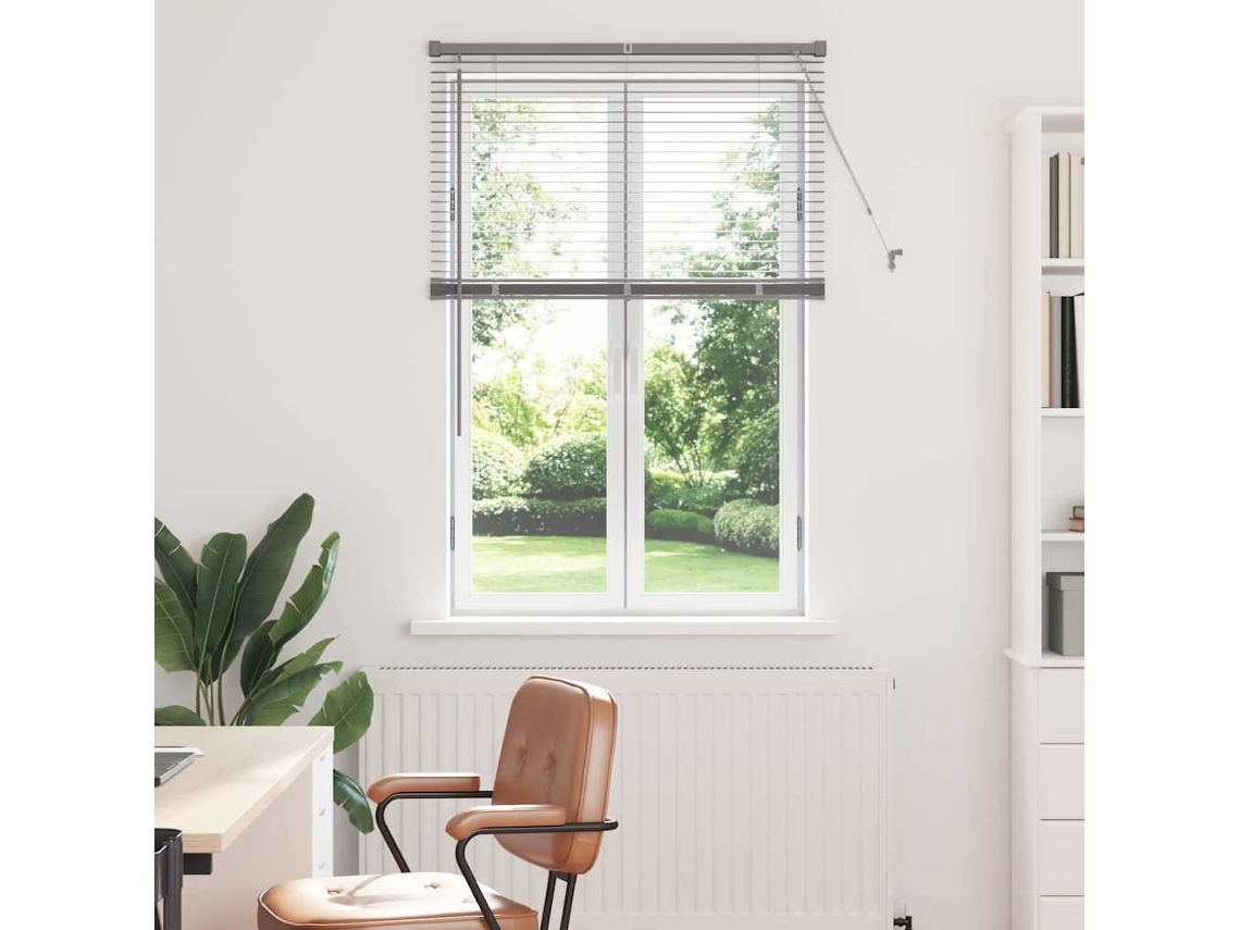 Vidaxl Persianas Venecianas Prateado 130 X 90 Cm Alumínio