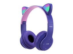 Fones Bluetooth LAXISCREED Orelhas de Gato Luminoso Estéreo