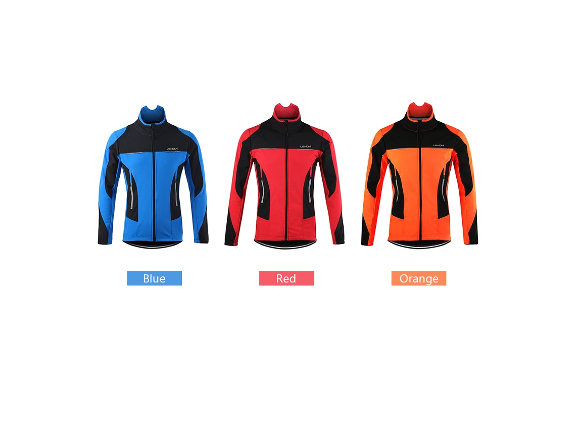 JAQUETA de ciclismo masculina lixada, inverno térmica, resistente à água, respirável, manga longa, outdoor | S/MARCA