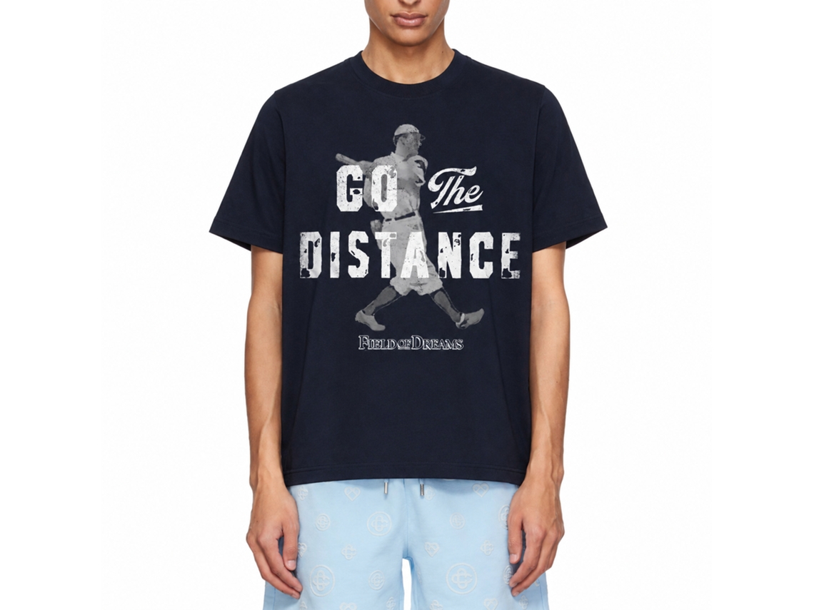 Rockinstone Field Of Dreams Quote And Player Navy Adult T-shirt Size:l