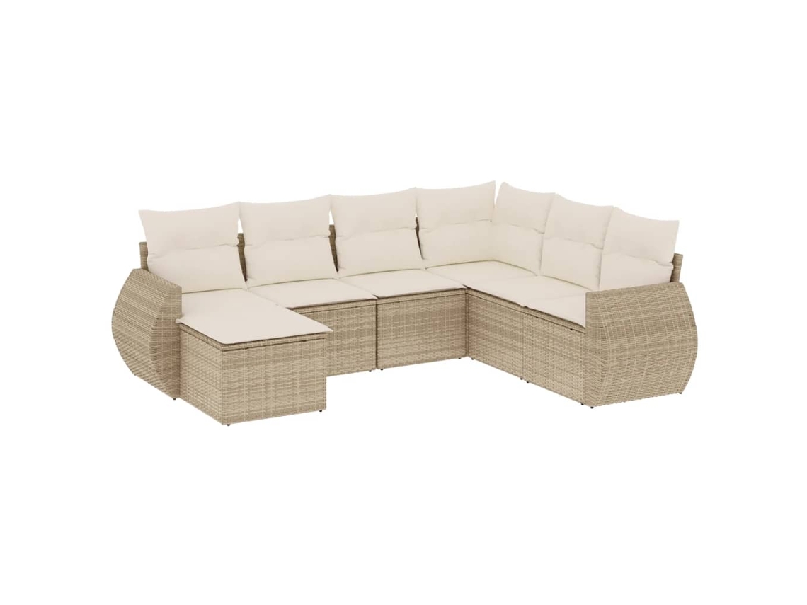 Garden Sofa Set, Garden Sofa Sets Vidaxl Bege Rattan / Vime (n/a)