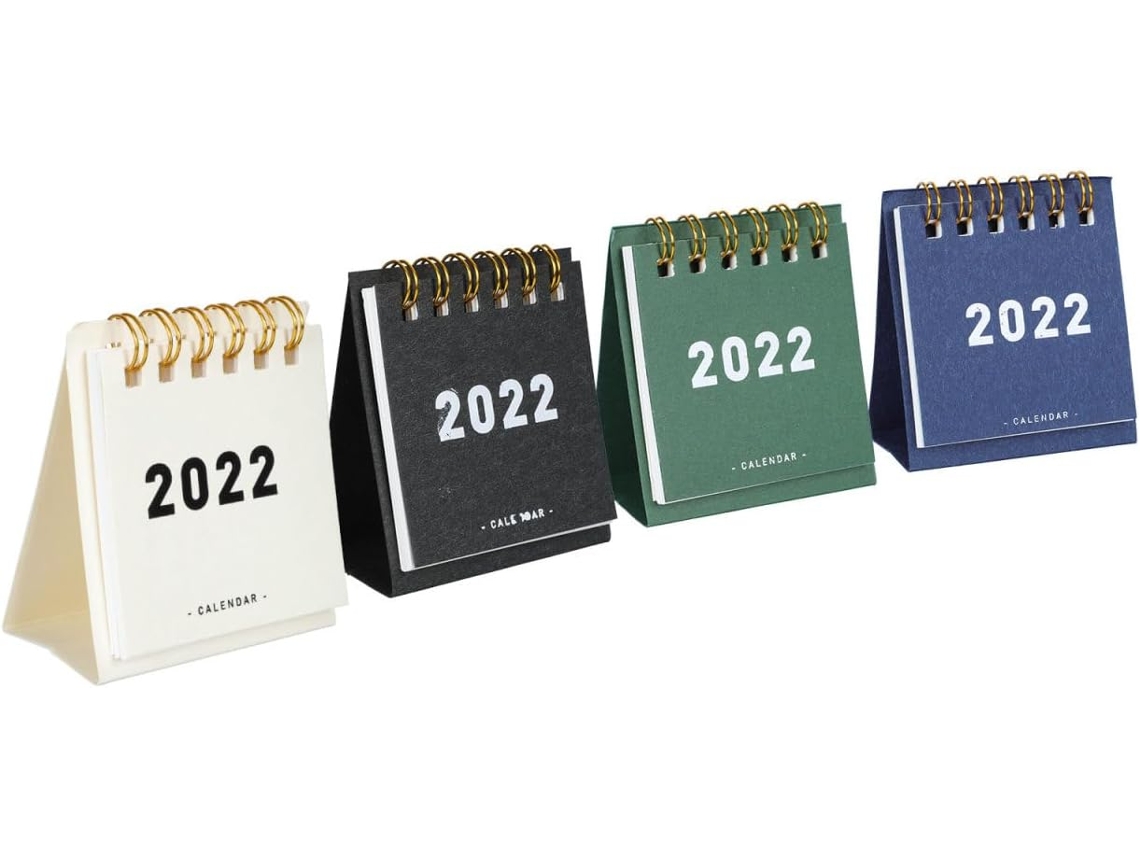 Calendário De Mesa Pequeno 4 Peças, Portátil Para Decorativo, E