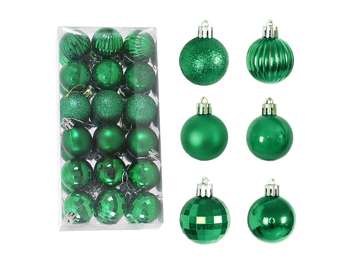 Laxiscreed Bola De Natal Espelho Dourada Para Decoração, Caixa Com 36 Peças
