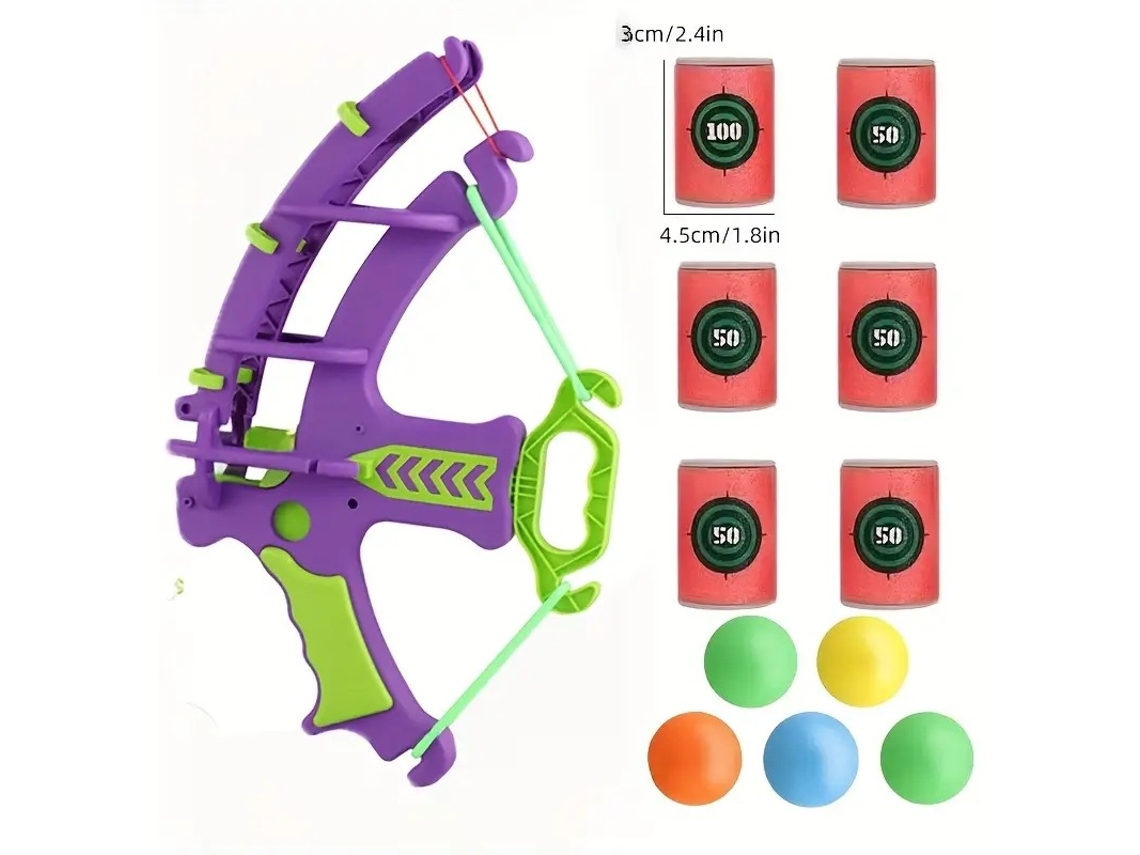 Placa De Dardos Brinquedo De Arco E Flecha Com 5 Bolas E 6 Alvos Conjunto De Jogo Para Diversão Em Ambientes Internos E Externos Cuich (roxo)