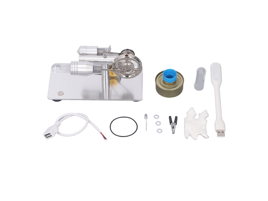 Mali modelo de Motor Stirling a Ar Quente com Luz Led Colorida Gerador de Eletricidade Brinquedo Educativo para Crianças