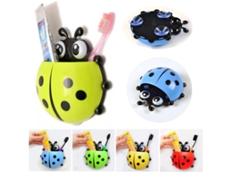 Pacote Com 4 Porta Escovas De Dentes Ladybug Com Ventosa Para Escovas De Dentes Infantis Aquaforge