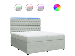 Box Spring Bed, Box Spring Beds Vidaxl Cinzeto Veludo (200 X 200 Cm)