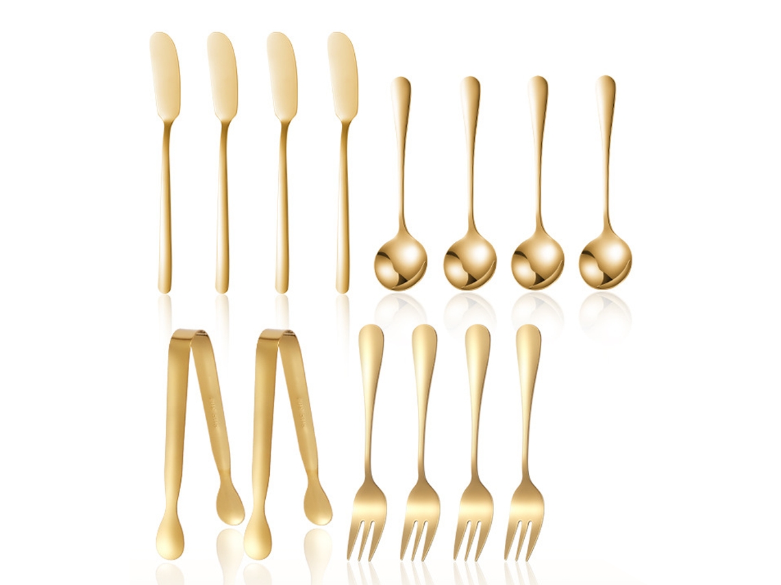 Conjunto de 14 Facas para Espalhar Manteiga e Geleia, Fatiador de Queijo e Facas para Espalhar Manteiga em Aço Inoxidável SUNNY SPACES