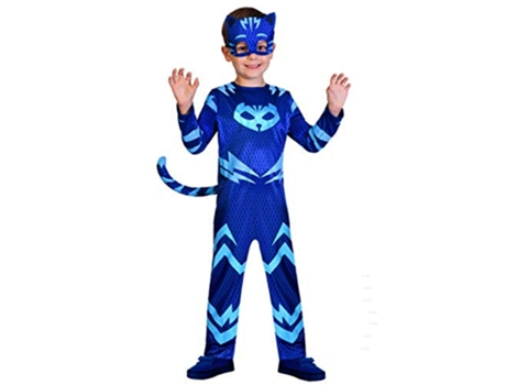 Macacão Máscara e Cauda Destacável 5/6 Anos Catboy Pjmasks