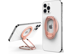 Suporte Anel Magsafe Punho Removível Carregamento Sem Fio Para Apple Yizhood Magnética Com Anel De Suporte Rosa
