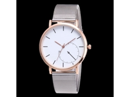 Reloj De Cuarzo Unisex Con Correa De Malla Casual Oro Rosa