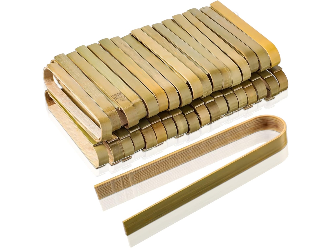 150 Unidades De Mini Polegares Descartáveis ​​de Bambu Para