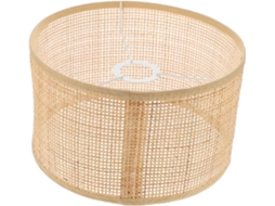 Abajur Decorativo De Vime Trançado Para Luminária De Teto Suspensa, Com Estampa Natural.
