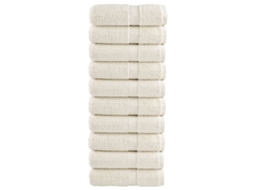 Vidaxl Toalhas De Bidé Premium Solund 10 Pcs 30x50 Cm 600 Gsm Creme