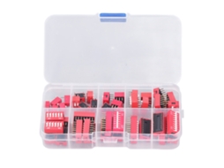 Kit De Interruptores Dip Variados 1-9p 2.54mm Toggle On Off Para Placas De Circuito Breadboard